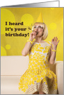 Happy Birthday 60’s Vintage Party Housewife Humor card