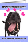Happy Father’s Day to an Awesome Father-in-Law Funny Dog card