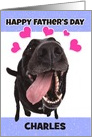 Happy Father’s Day Custom Name Funny Dog card