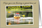 Hope You are Having a Great TIme at Summer Camp Boy Kayaking Photo card