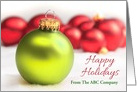 Happy Holidays Customize for Company Name card