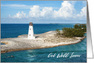 Get Well Soon Bahamas Lighthouse Photograph card