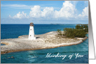 Thinking of You Bahamas Lighthouse Photograph card