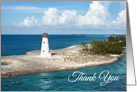 Thank You Bahamas Lighthouse Photograph card
