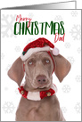 Merry Christmas Dad Weimaraner Dog Humor card