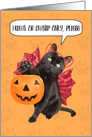 Happy Halloween For Anyone Cat Trick-or-Treating Humor card