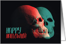 Happy Halloween For Anyone Creepy Skulls card