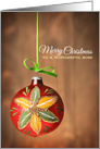 Merry Christmas to a Wonderful Boss Tree Ornament Photograph card