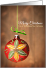 Merry Christmas to a Wonderful Father Tree Ornament Photograph card