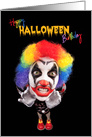 Happy Halloween Birthday Creepy Clown Humor card