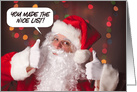 Merry Christmas For Anyone Santa’s Nice List Humor card