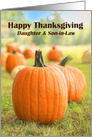 Happy Thanksgiving Daughter & Son-in-Law Pumpkin Patch card