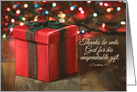 Merry Christmas Christmas Present Bible Quote card