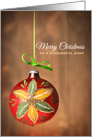 Merry Christmas to a Wonderful Aunt Ornament Photograph card