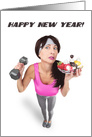 Happy New Year Let the Resolutions Begin Humor card