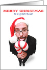 Merry Christmas Boss Humor card