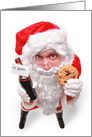 Merry Christmas Beer and Cookies for Santa Humor card