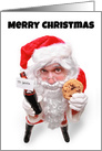 Merry Christmas Beer and Cookies for Santa Humor card