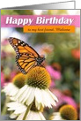 Happy Birthday Custon Name Beautiful Butterfly Photograph card