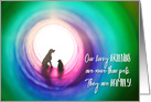 Pet Loss Sympathy Cat and Dog in Colorful Tunnel card