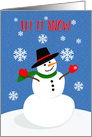 Merry Christmas, Let It Snow Cute Snowman card