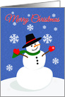 Merry Christmas to Anyone Cute Snowman card