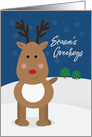 Season’s Greetings Cute Reindeer For Anyone card