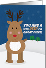 Merry Christmas Great Niece Cute Reindeer card