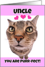 Happy Valentine’s Day Uncle Cute Kitty Cat card