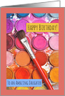 Happy Birthday Daughter Watercolor Paints card