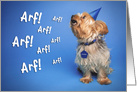 Yappy (Happy) Birthday For Anyone Little Dog Humor card