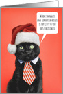 Merry Christmas From The Cat Humor card