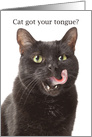 Hello it’s Been a While Cat Got Your Tongue Humor card