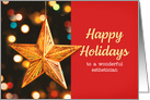 Happy Holidays Esthetician Star Ornament card