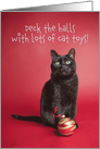 Merry Christmas For Anyone Funny Cat With Christmas Tree Ornament card