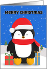 Merry Christmas For Anyone With Gifts in the Snow card