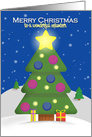 Merry Christmas Volunteer Christmas Tree Illustration card