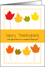 Happy Thanksgiving For Employee Fall Leaves card