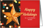 Happy Holidays Tenant Star Ornament card