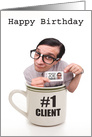 Happy Birthday For Client Cup of Joe card