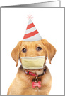 Happy Birthday For Anyone Puppy in Face Mask Coronavirus Humor card