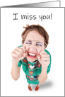 I Miss You Crying Woman Coronavirus Pandemic Humor card