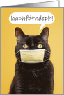 Happy Father’s Day Cat Talking With Face Mask Coronavirus Humor card