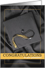 Congratulations Graduate Black Cap and Tassel card