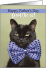 Happy Father’s Day From The Cat Kitty in Big Bow Tie Humor card
