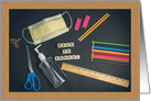 Back To School Supplies During Coronavirus Pandemic card