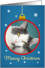 MEOWy Christmas Insert Your Own Cat Photo Ornament card