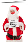Merry Christmas Santa Claus In Coronavirus Face Mask Humor card