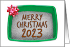 Merry Christmas 2023 Sarcastic Litter Box Humor card