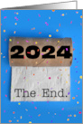 Happy New Year 2025 The End of 2024 Empty Toilet Paper Humor card
